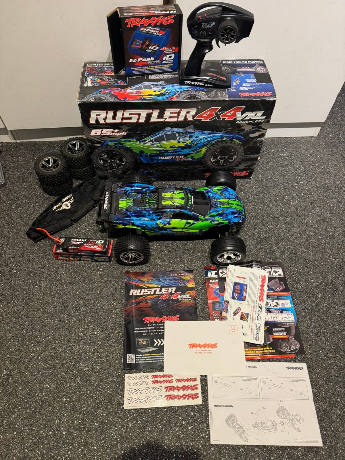 Traxxas Rustler 4x4 vxl brushless, Elektro, Gebruikt, Auto offroad, Ophalen of Verzenden