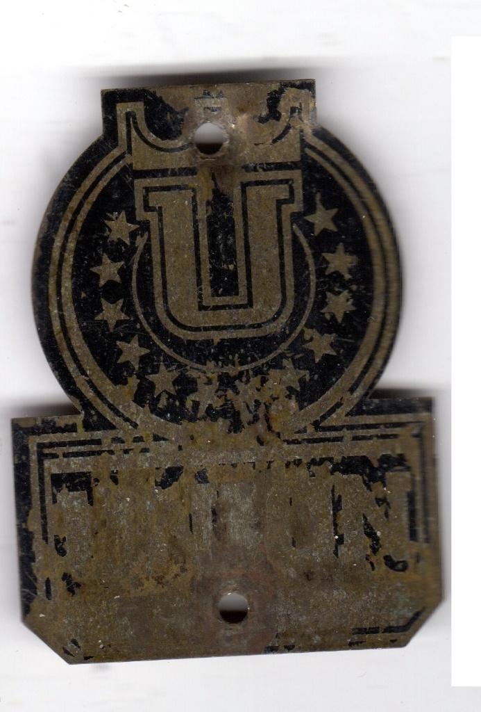 BALHOOFDPLAATJE UNION HOLLAND RIJWIELEN, Verzamelen, Ophalen of Verzenden, Overige typen