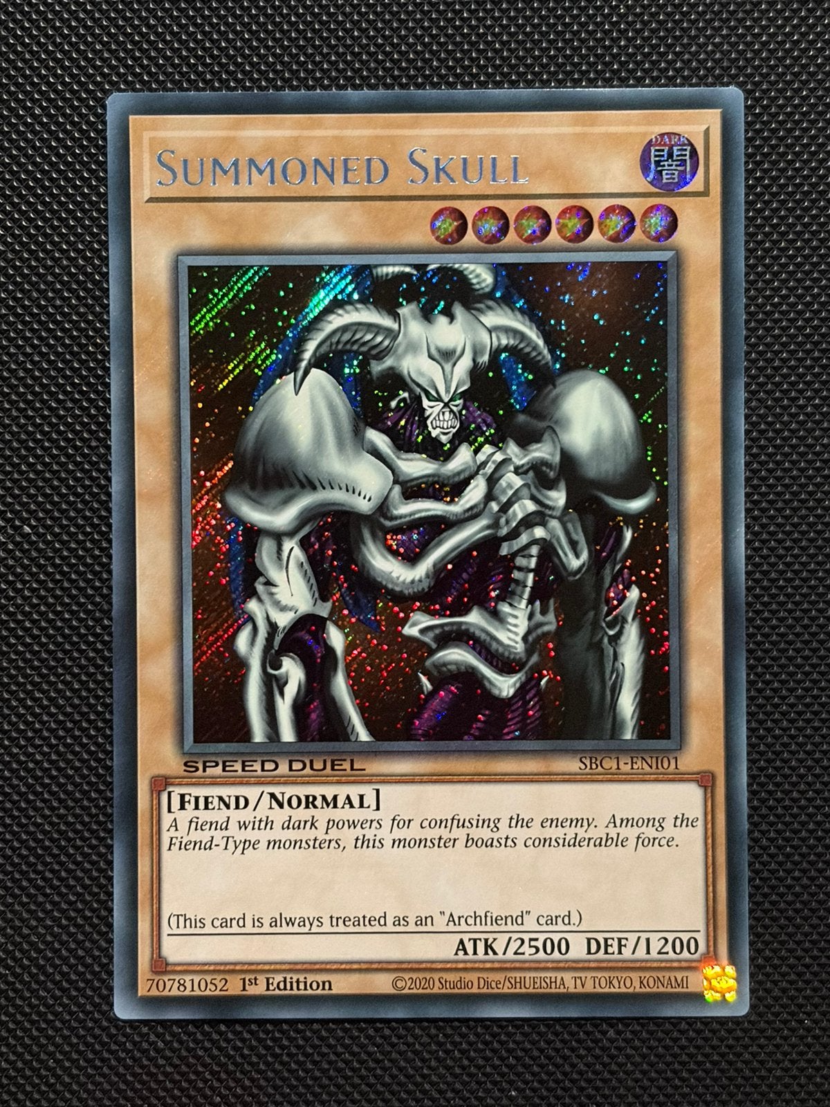 Summoned Skull Secret Rare Yu-Gi-Oh! kaart, Ophalen of Verzenden, Zo goed als nieuw
