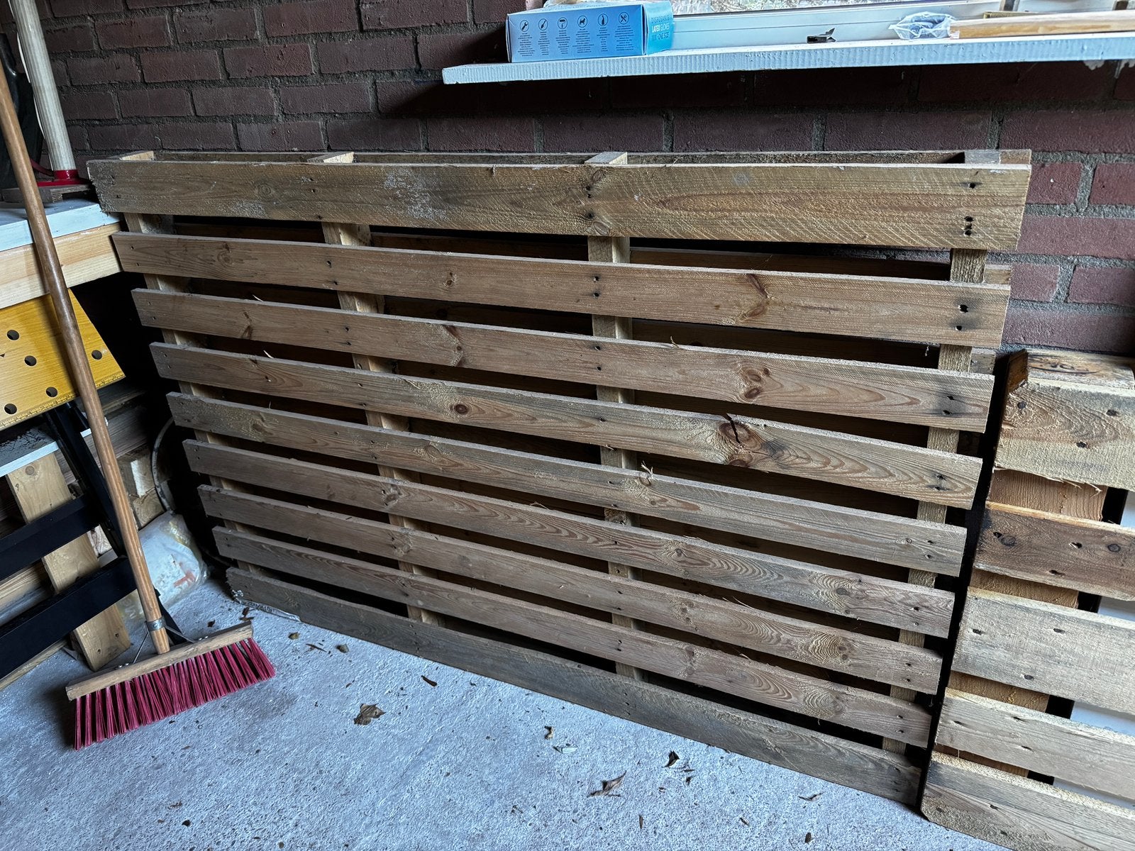 Houten Pallet 157x106,5 cm, Doe-het-zelf en Verbouw, Hout en Planken, Ophalen, Zo goed als nieuw, 50 mm of meer, Pallet