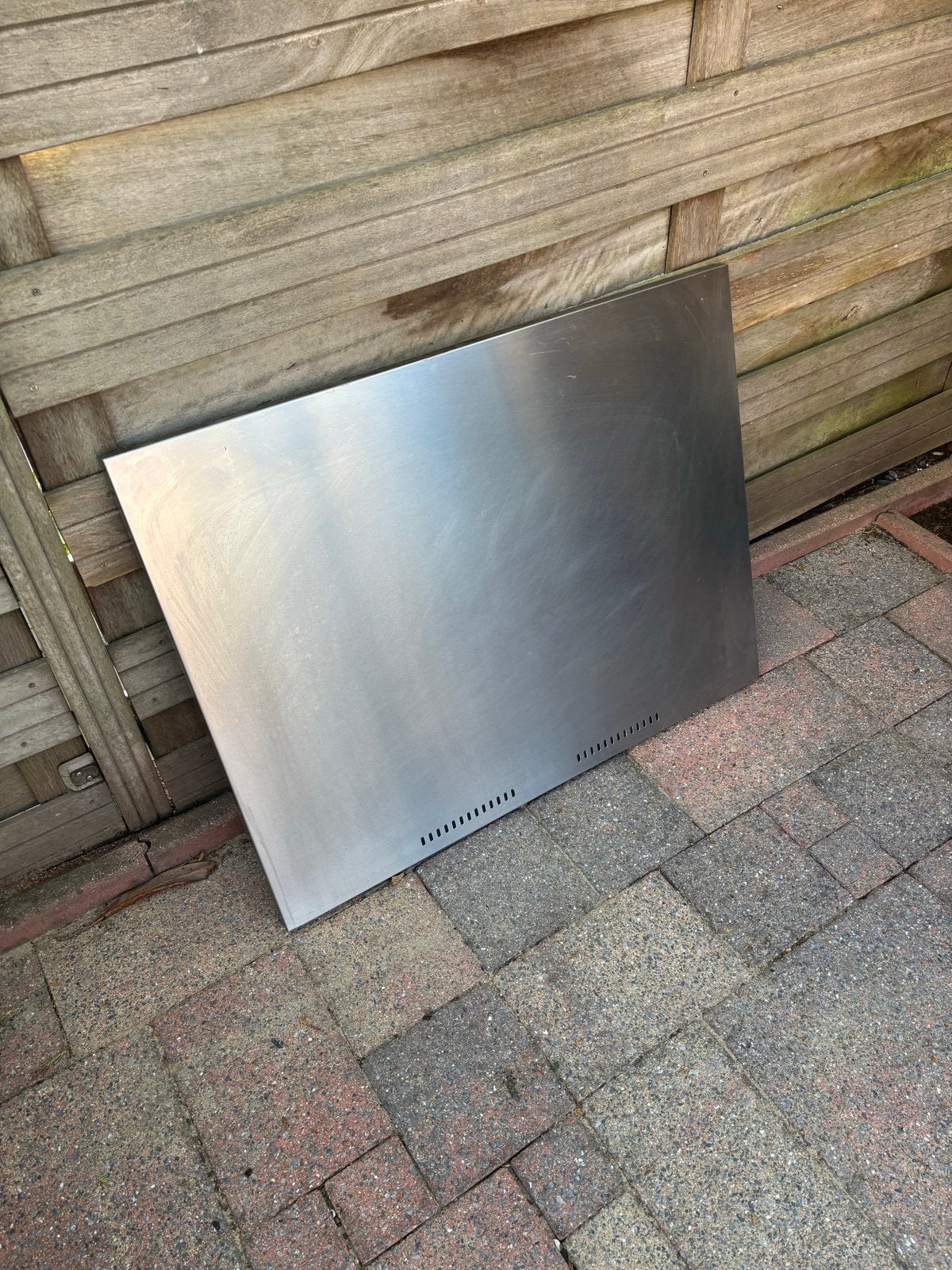 Roestvrijstalen achter wand afzuigkap, Ophalen, Gebruikt, Vrijstaand, Wandschouwkap