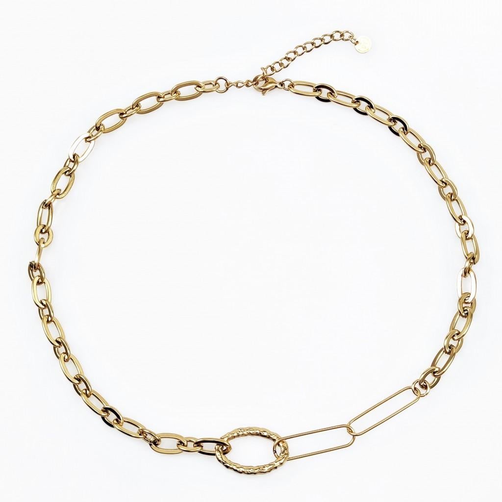 Dottilove Nasrin Ketting Dames RVS  Geel Gold Plated, Overige materialen, Verstelbaar, Birgitta-Gracht 33, 6465 EL Kerkrade, Nederland