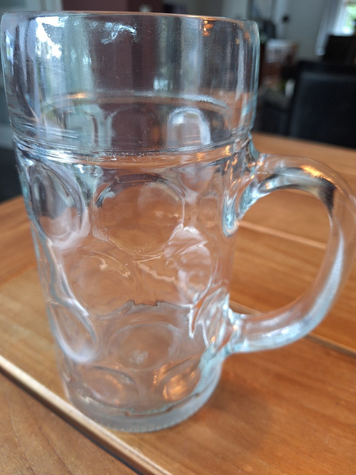 Grote glazen bierpul - Oktoberfest stijl, Huis en Inrichting, Ophalen of Verzenden, Overige merken, Glas, Overige typen