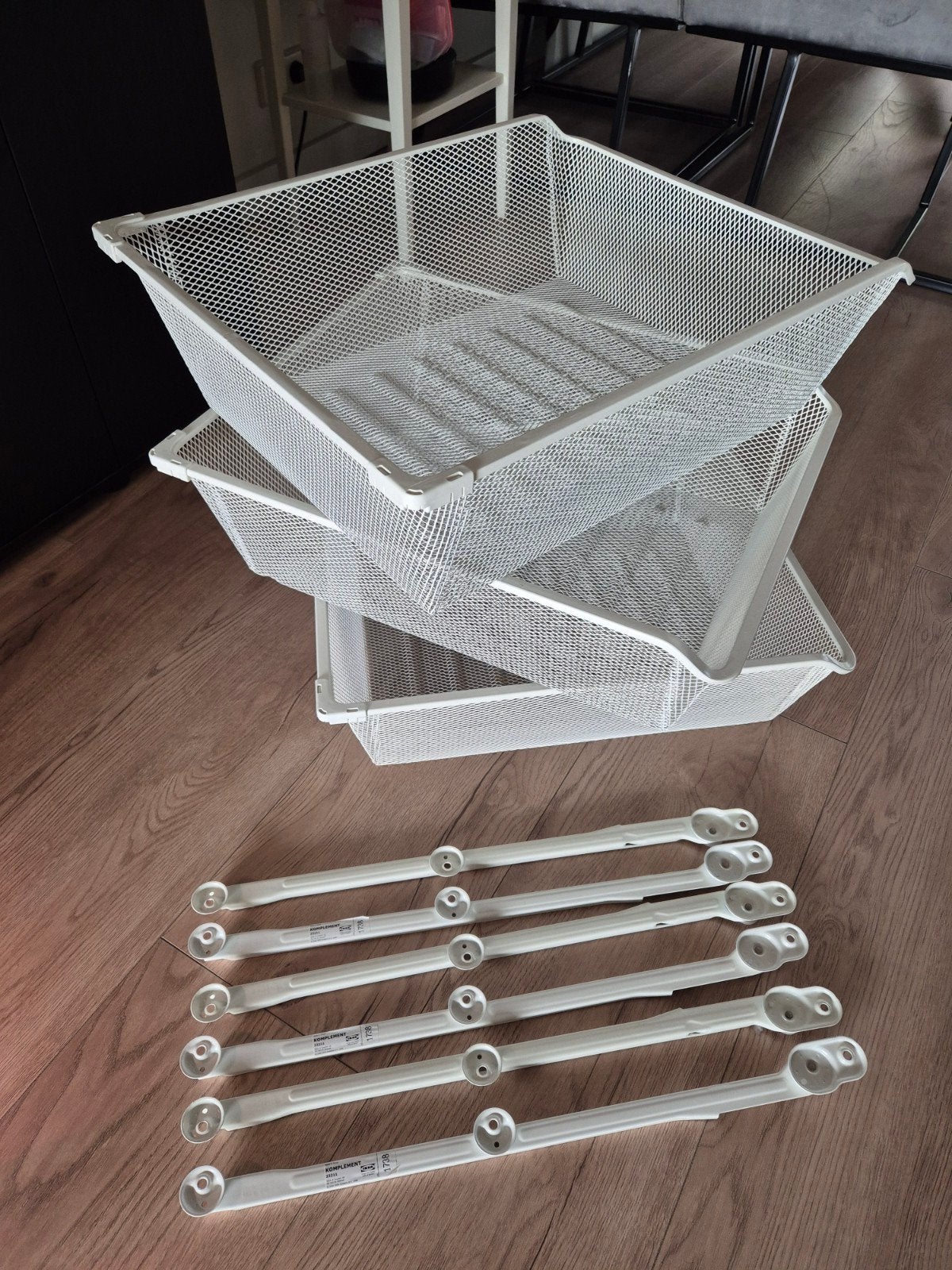 3x IKEA Komplement draadmanden met dragers voor PAX kast, Huis en Inrichting, Kasten | Kledingkasten, Ophalen