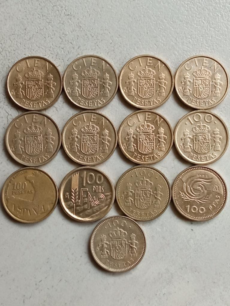 Spanje 13 x 100 pesetas., Ophalen of Verzenden, Overige landen, Setje