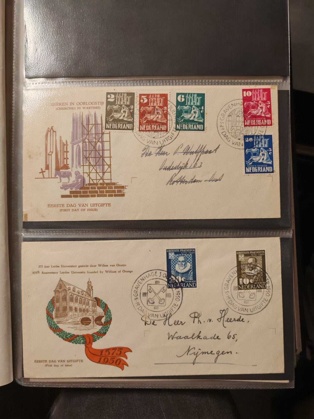 Nederland vanaf fdc E2 compleet deels open klep! (1/2), Ophalen of Verzenden, Nederland