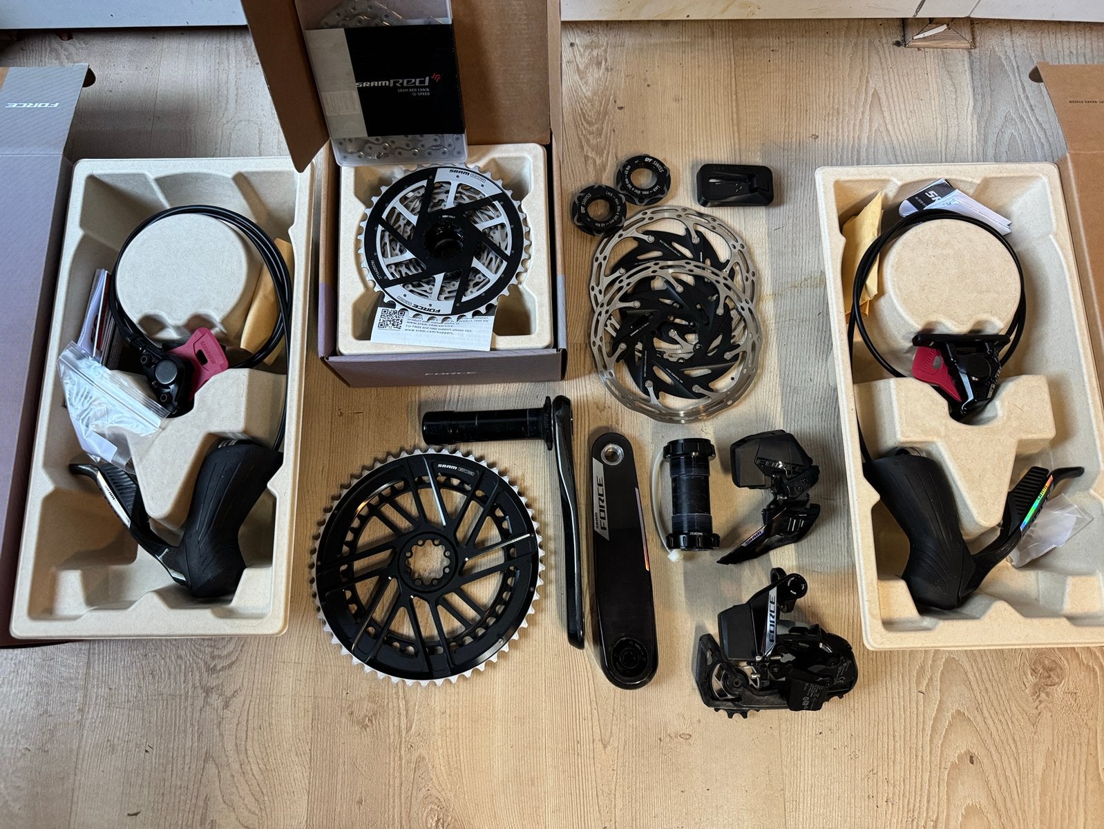 SRAM Force 2x12 groepset, Ophalen of Verzenden, Zo goed als nieuw