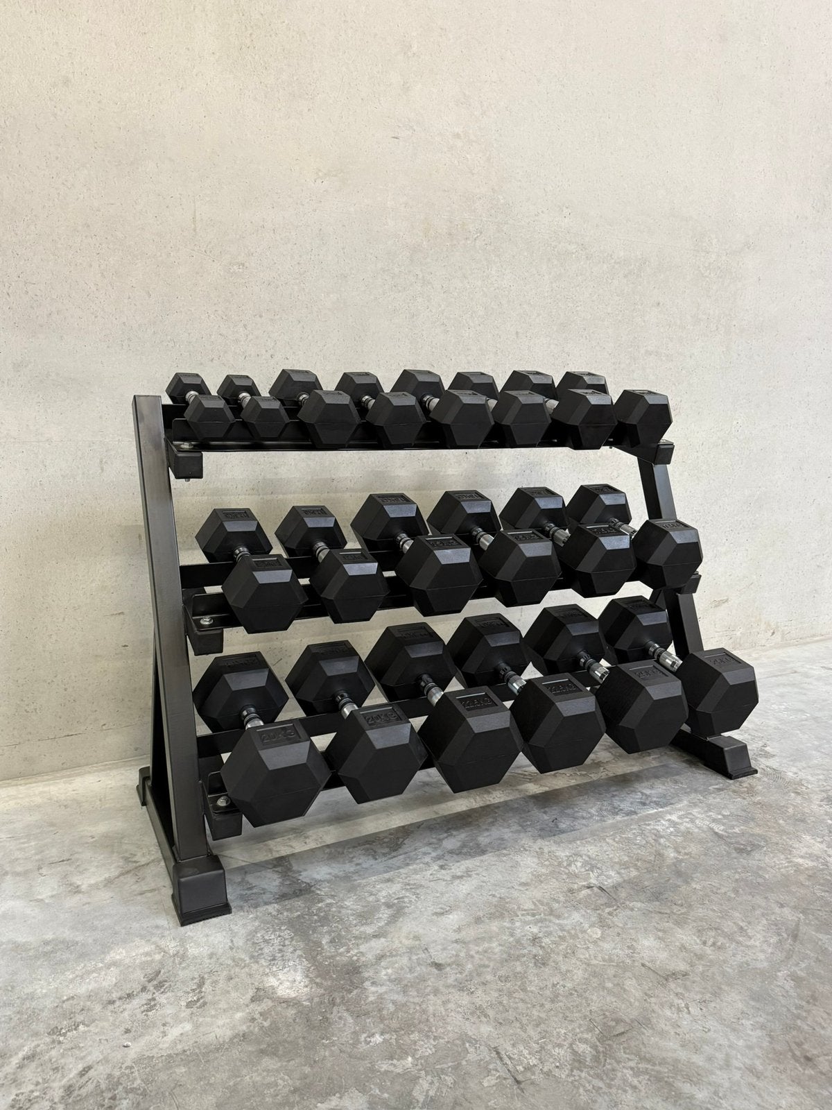 Dumbbell set 2,5 tot 25kg met rek, Sport en Fitness, Fitnessmaterialen, Ophalen, Nieuw, Benen, Dumbbell
