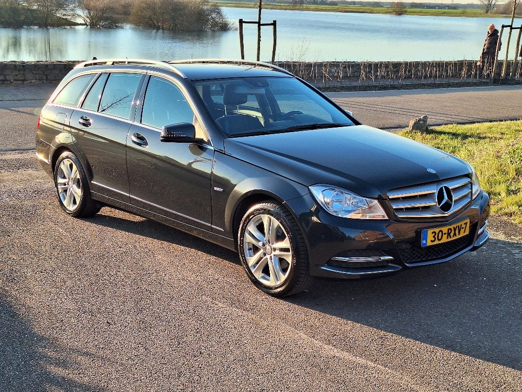 Mercedes-Benz C180 CGI BlueEFFICIENCY Estate | Topstaat, Auto's, Euro 5, Achterwielaandrijving, Zwart, Zwart