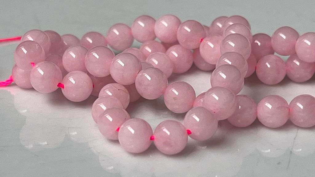 Chalcedoon roze, 6 mm kralen, Ophalen of Verzenden, Zo goed als nieuw, Kraal