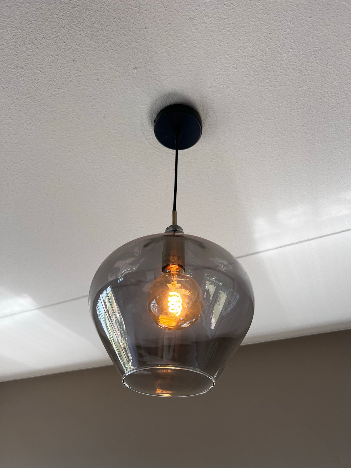 Light & Living hanglamp - Modern design, Huis en Inrichting, Lampen | Hanglampen, Ophalen, Zo goed als nieuw, Glas, E27 (groot)