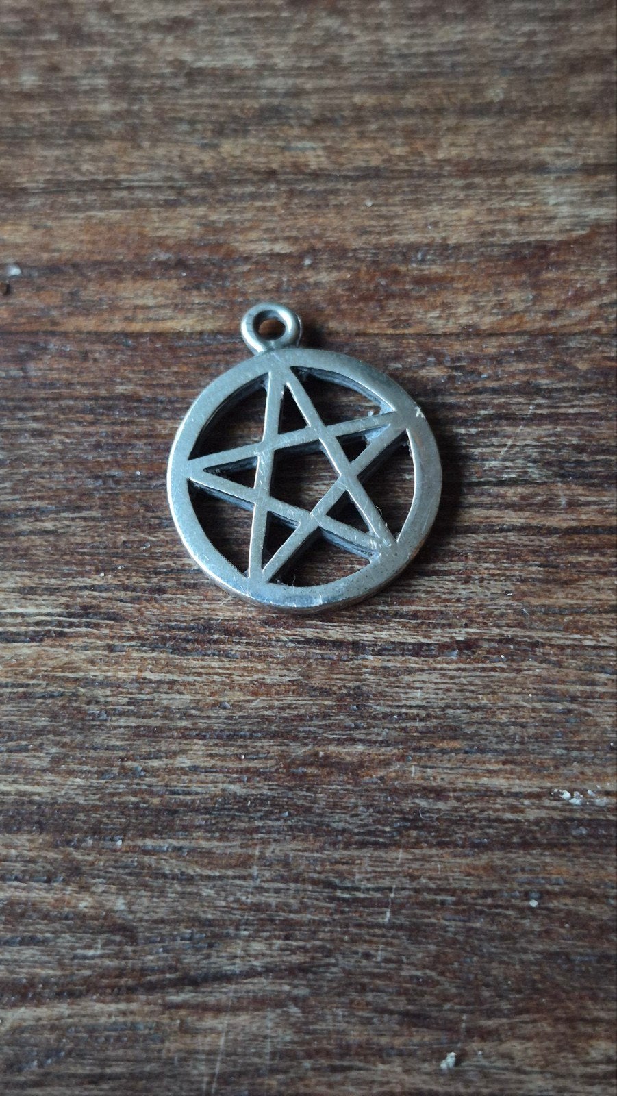 Zilveren Pentagram hanger 925, Ophalen of Verzenden, Zo goed als nieuw, Zilver, Zilver
