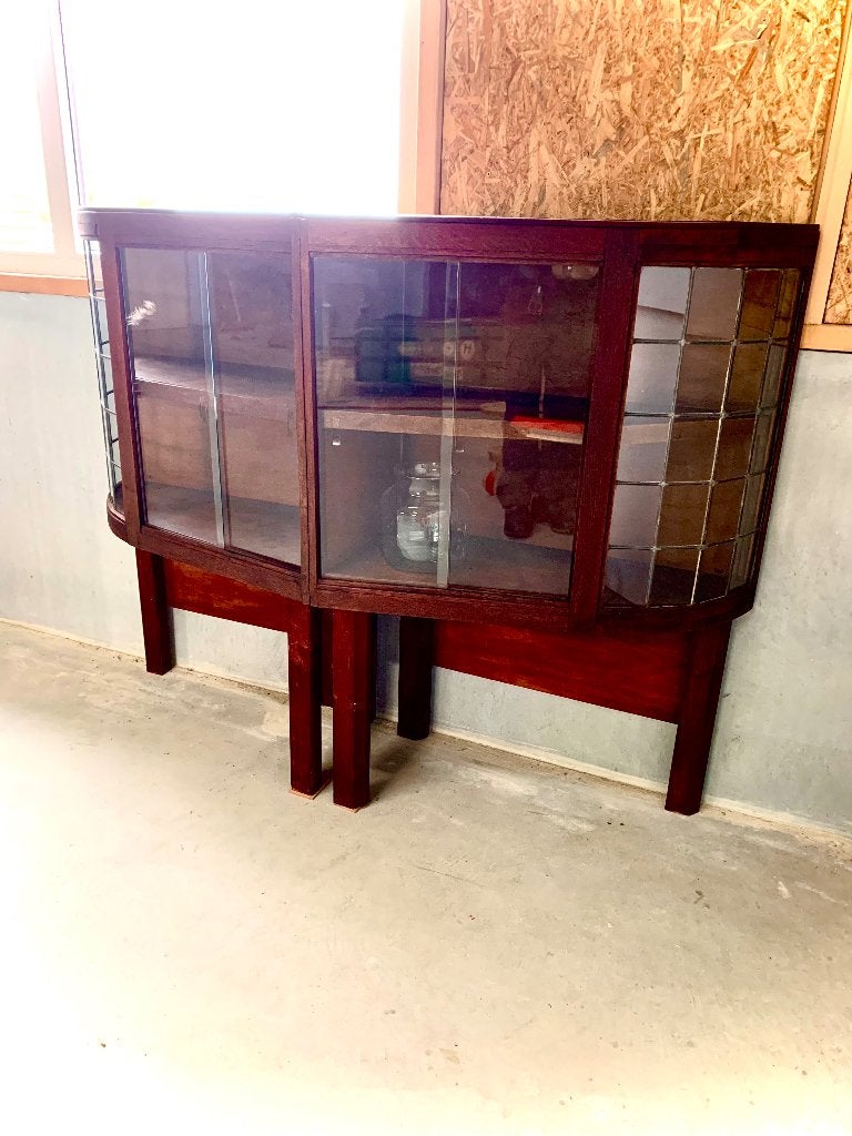 Brocante vitrinekastje, Gebruikt, Glas, Minder dan 100 cm, 25 tot 50 cm