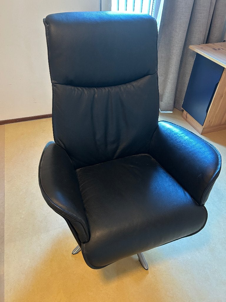 Fauteuil Hjort Knudsen, Ophalen, Zo goed als nieuw, 50 tot 75 cm, Leer