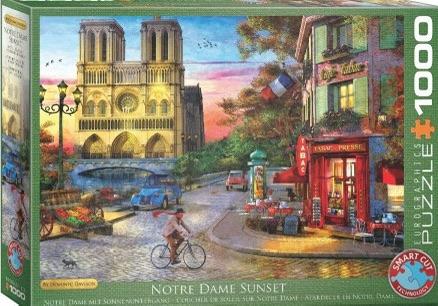 Eurographics - Notre Dame Sunset - 1000 stukjes, Ophalen of Verzenden, 500 t/m 1500 stukjes, Nieuw, Legpuzzel