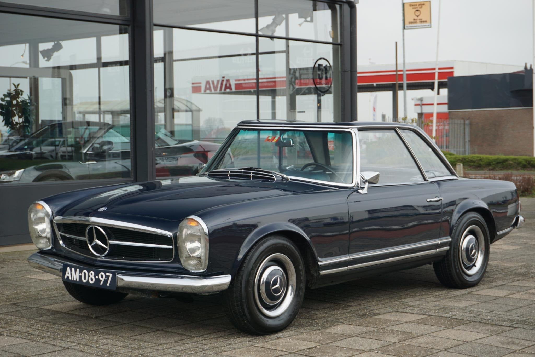 Mercedes-Benz 250 SL Pagode, Auto's, Automaat, Stof, 2496 cc, Blauw