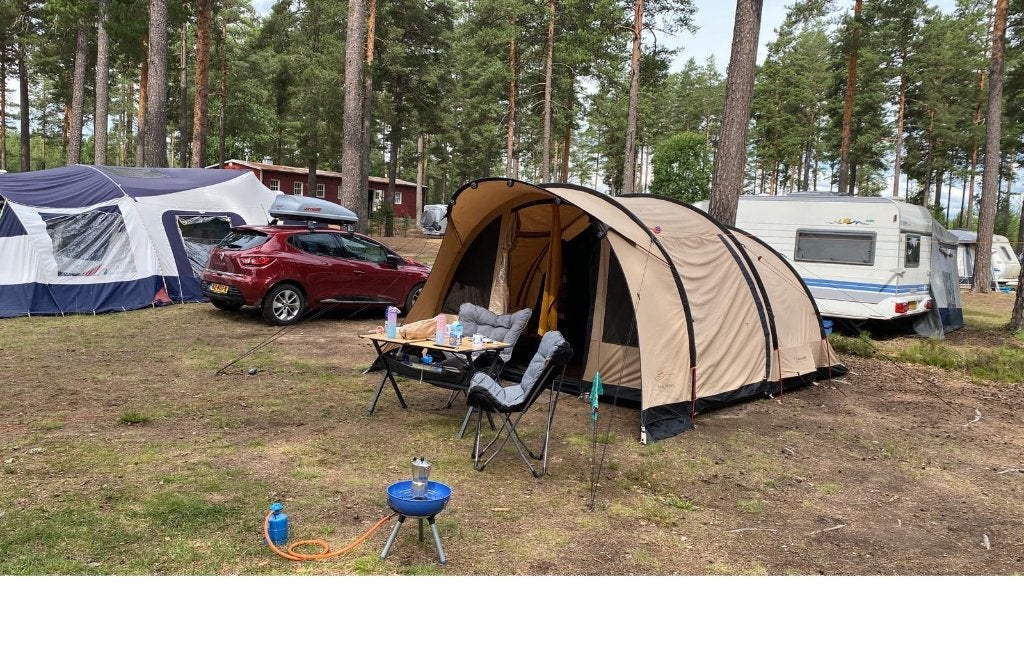 Bardani Spitfire 340 RSTC (maar 4x gebruikt! ) + schaduwdoek, Ophalen, Zo goed als nieuw, Tot en met 4