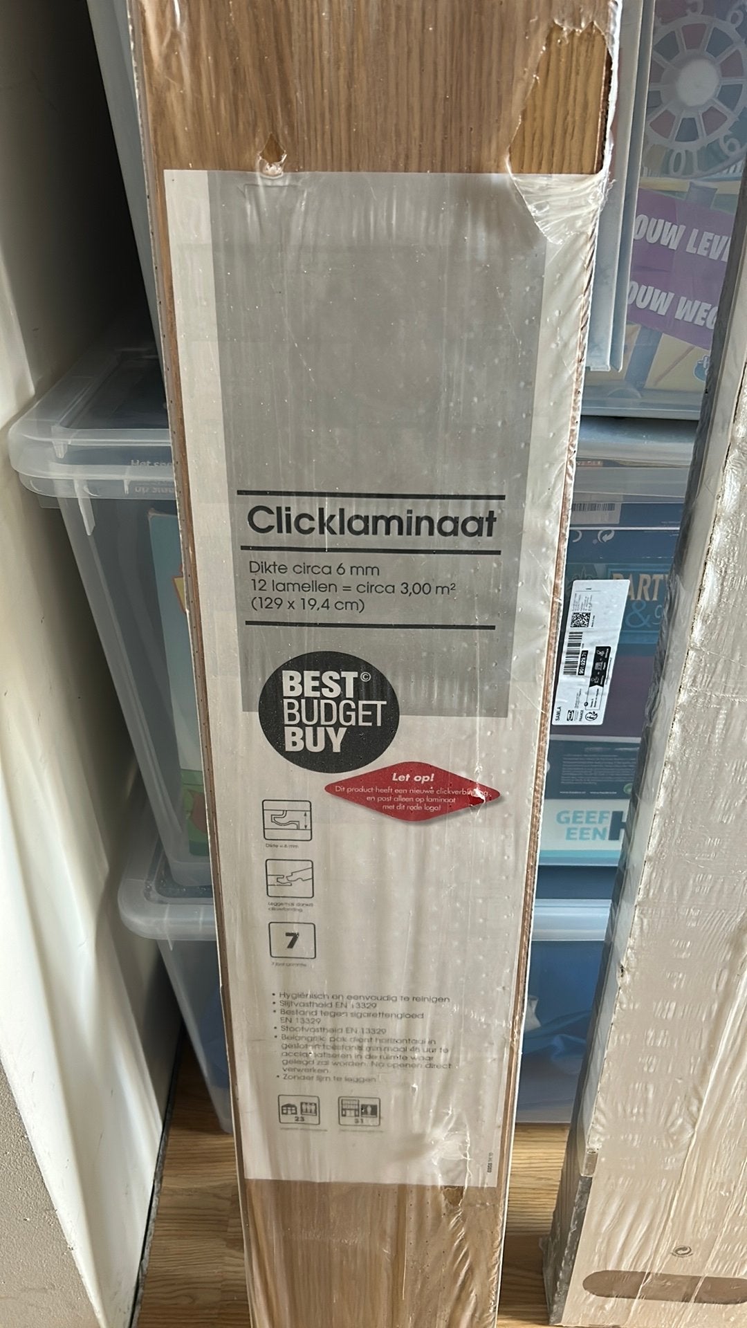 Laminaat 9m2, Ophalen, 50 tot 150 cm, Zo goed als nieuw, 10 m² of meer