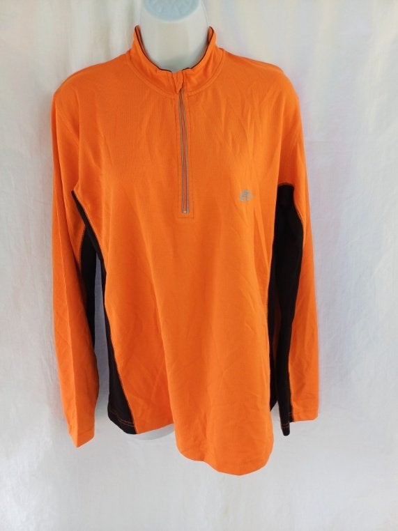 Oranje-zwart sportshirt mt 48/50 merk Shamp, Maat 48/50 (M), ., Zwart, Ophalen of Verzenden