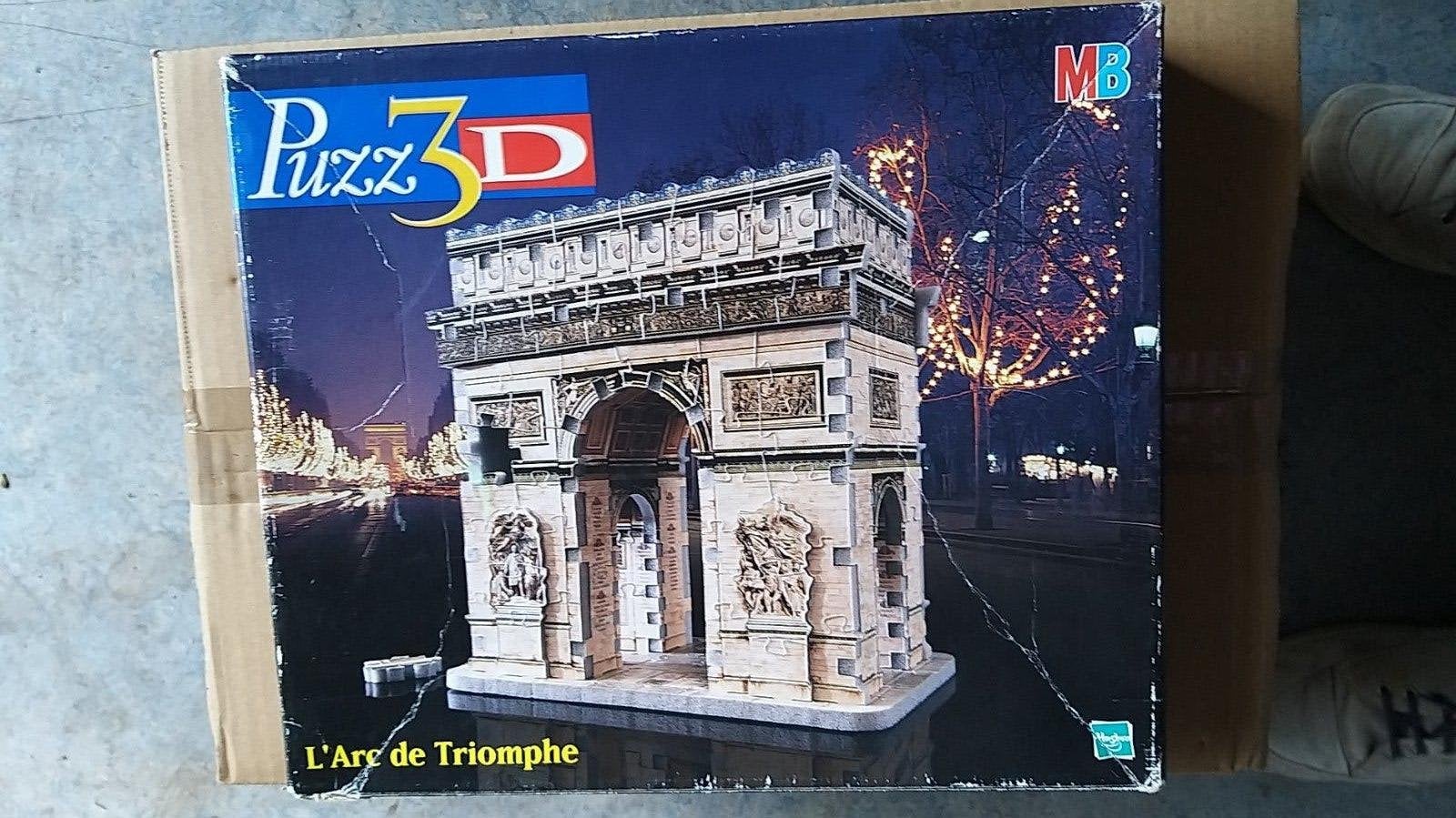 MB Puzzle 3D L'Arc de Triomphe, Hobby en Vrije tijd, Denksport en Puzzels, Ophalen of Verzenden, Minder dan 500 stukjes, Gebruikt