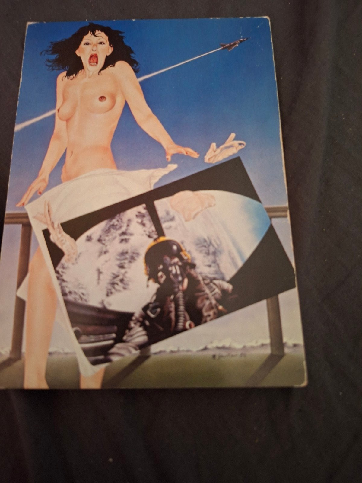 Vintage Ansichtkaart Michel Gautier "Le Bain" (1983), Ophalen, 1980 tot heden, Ongelopen, Overige thema's