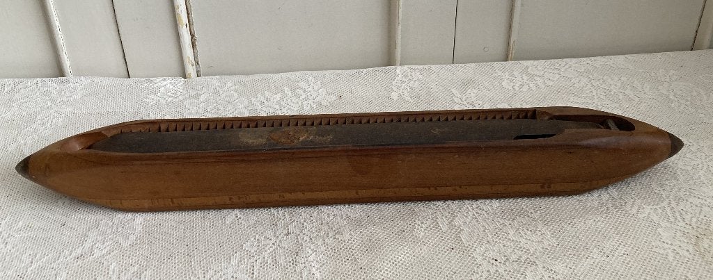 Brocante oude houten spoel - weefspoel - schietspoel, Ophalen of Verzenden