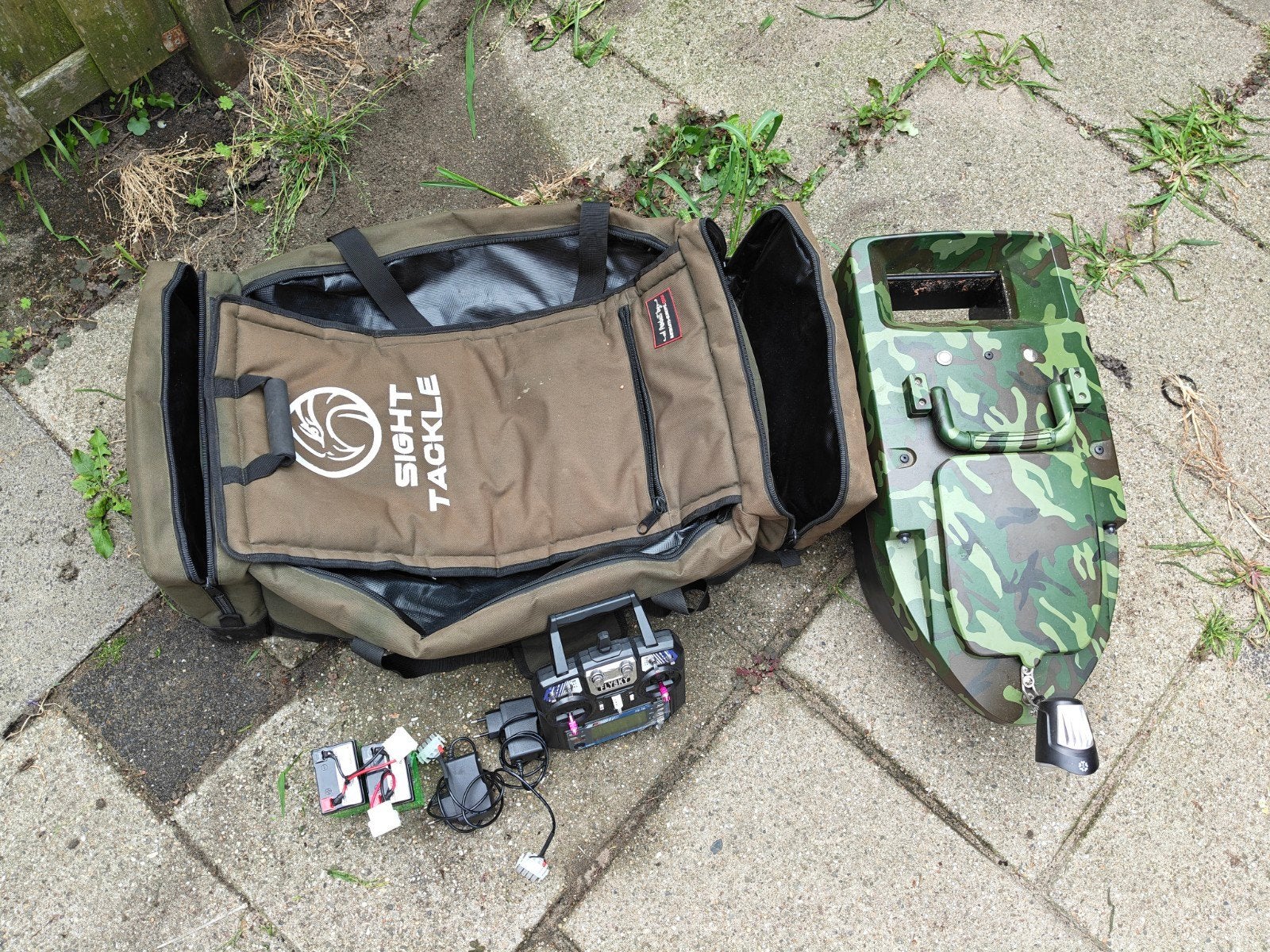Anatech voerboot met afstandsbediening en tas - Camouflage, Ophalen, Gebruikt, Overige typen