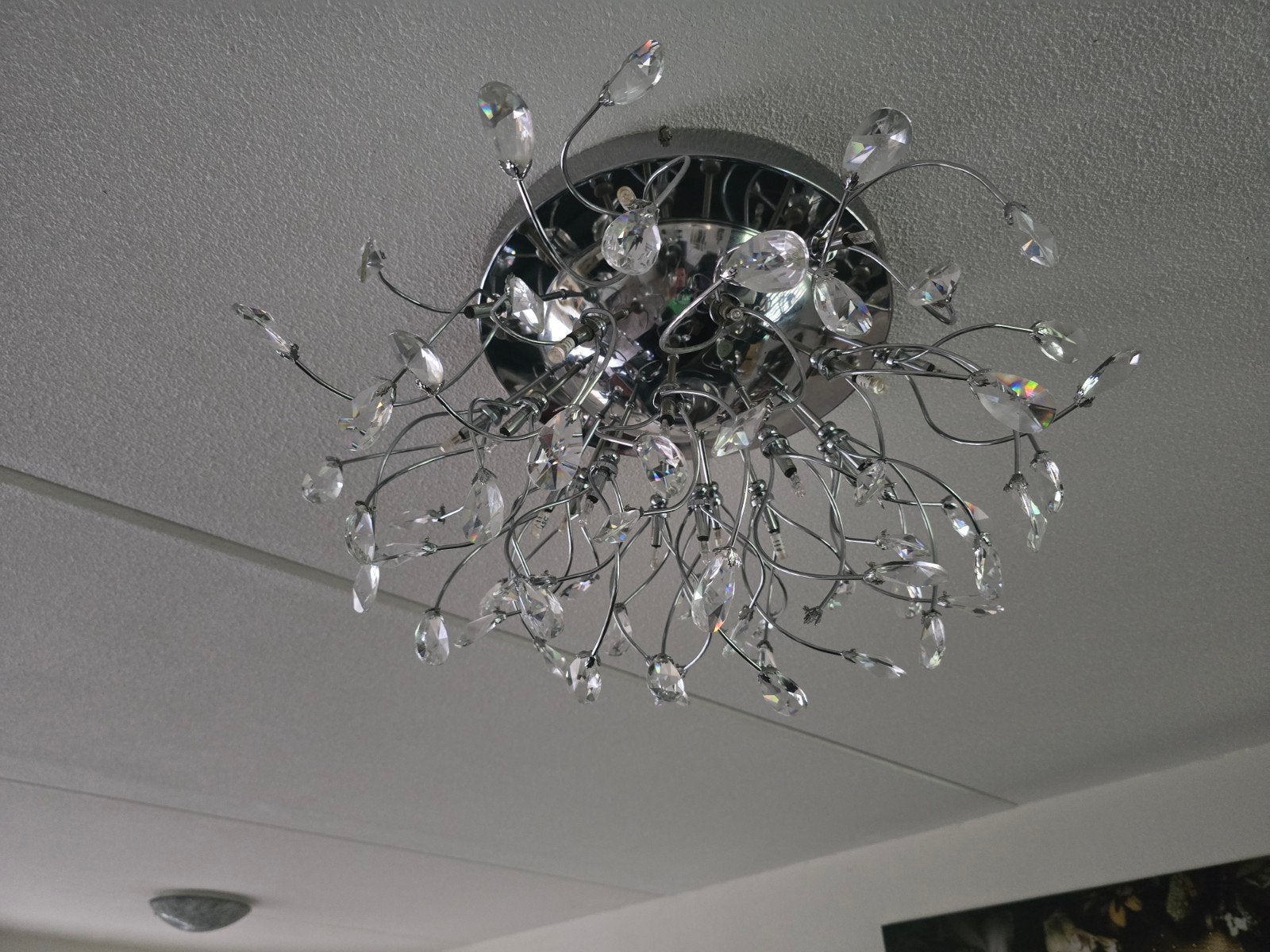 Kristallen plafonlamp, Huis en Inrichting, Lampen | Kroonluchters, Ophalen of Verzenden