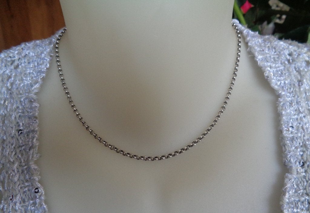 zilveren jasseron ketting [735], Verzenden, Zo goed als nieuw, Zilver, Zilver