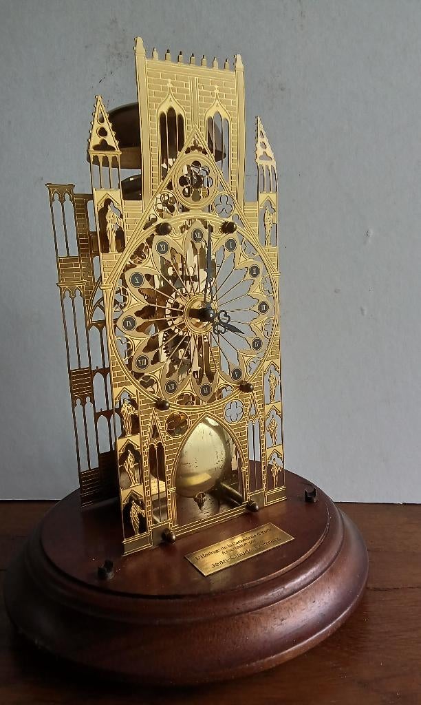 Skelet klok met stolp, Antiek en Kunst, Ophalen of Verzenden