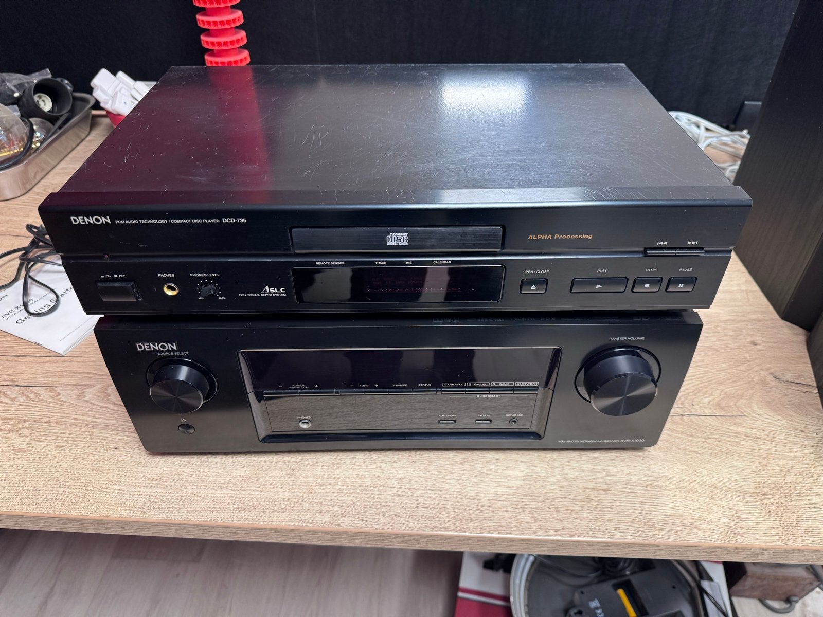 Denon Hifi Set: AVR-X1000, DCD-735 & B&W DM302 Speakers, Ophalen, Gebruikt, Denon, Losse componenten