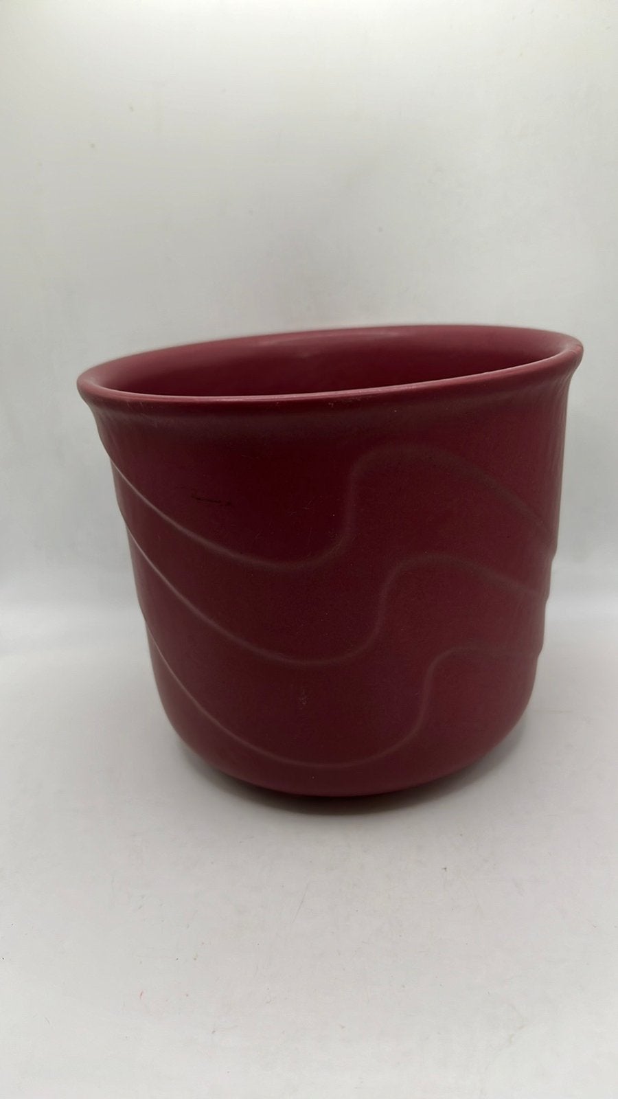 W. Germany Scheurich Wavy swirl bordeaux., Ophalen of Verzenden, Nieuw, Rond, Aardewerk