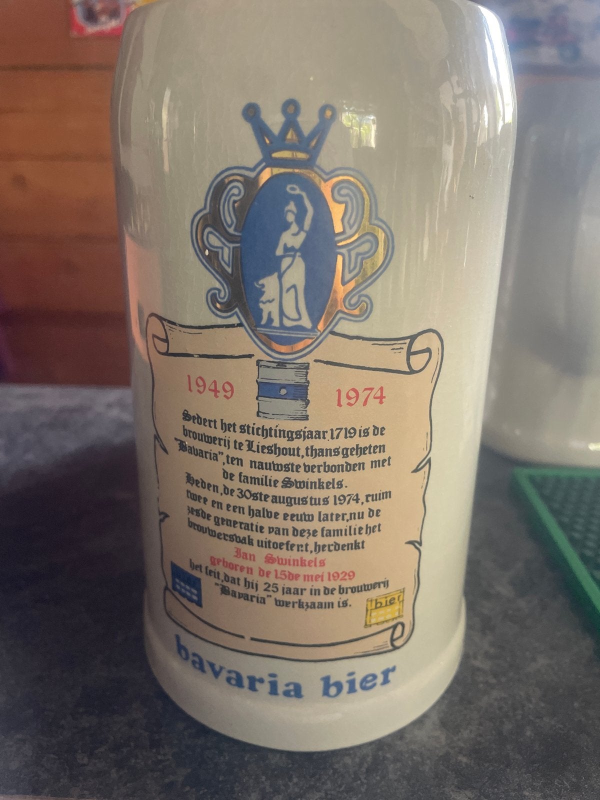 Vintage Bavaria Bier Pul - Jan Swinkels Jubileum 1974, Verzamelen, Biermerken, Ophalen, Nieuw, Pul(len), Bavaria