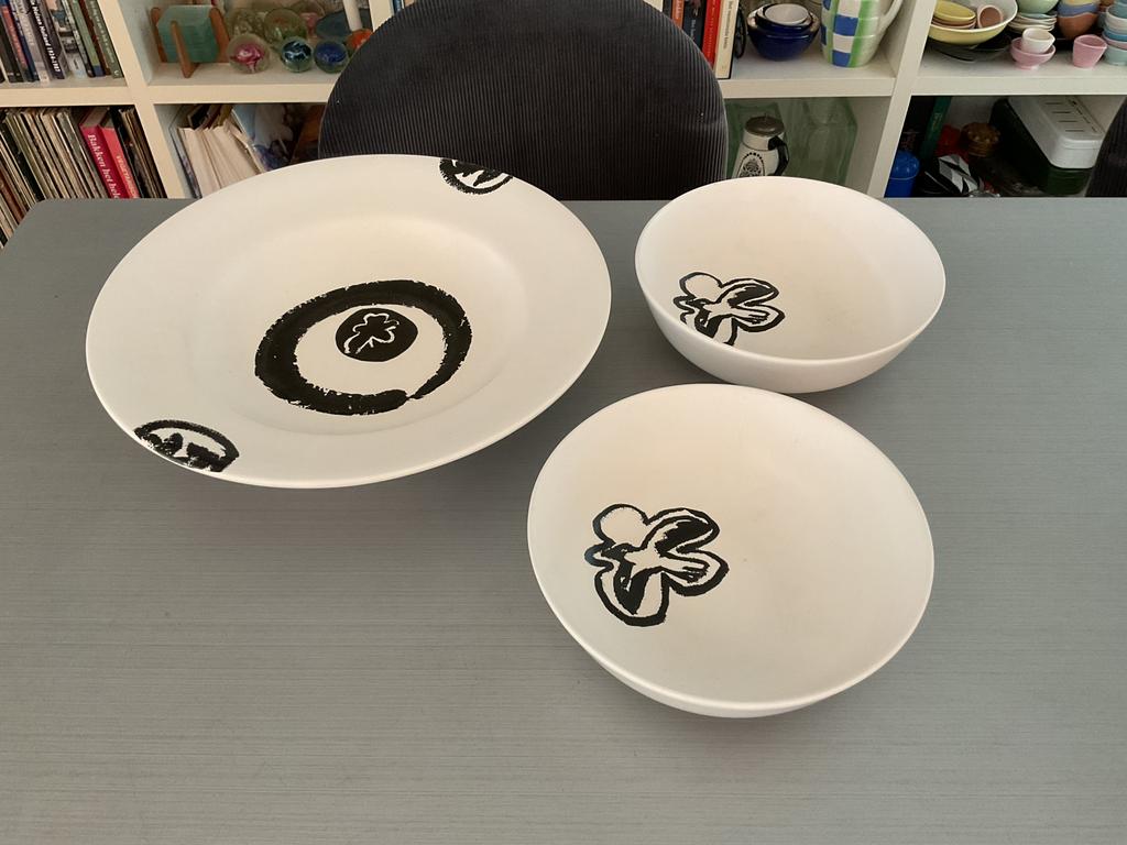 Raphael Hermans Royal Goedewaagen schaal ø 39; 2x kom ø 23,5, Antiek en Kunst, Kunst | Designobjecten, Ophalen of Verzenden