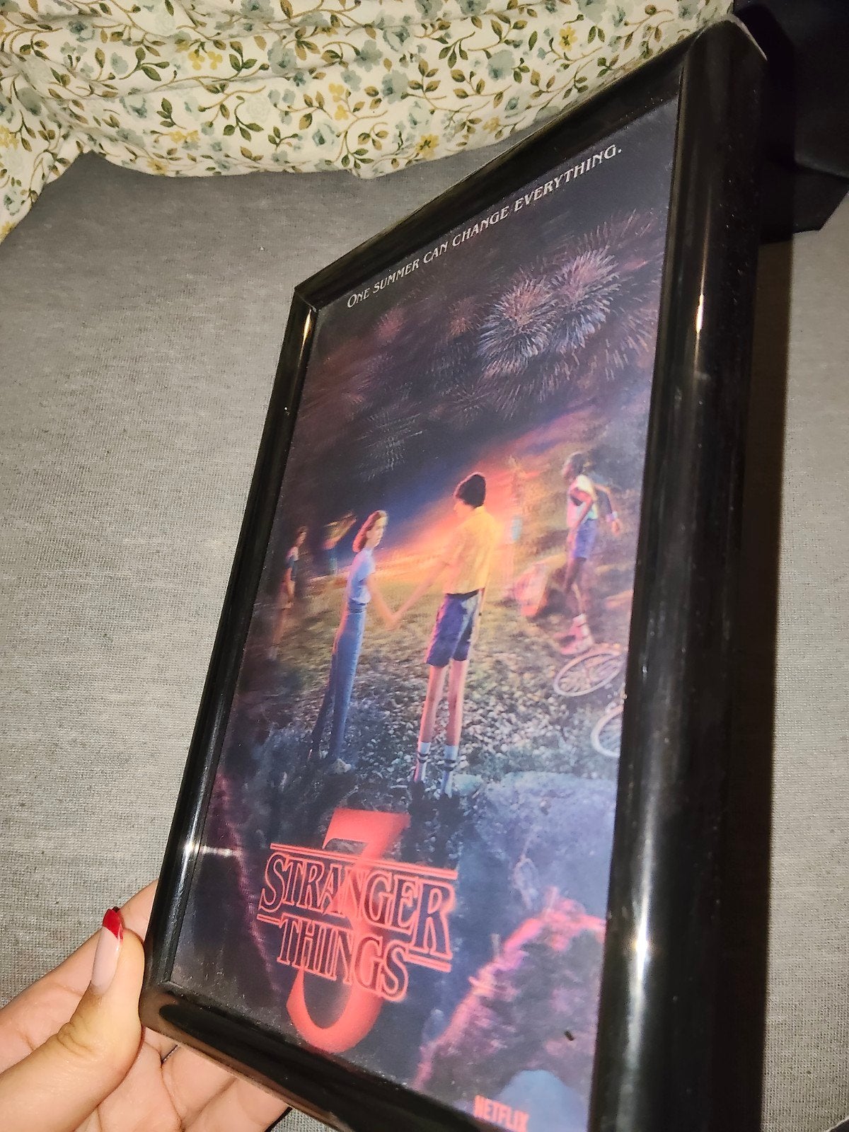 stranger Things holografisch, Ophalen, Rechthoekig Staand, Met lijst, A4 of kleiner