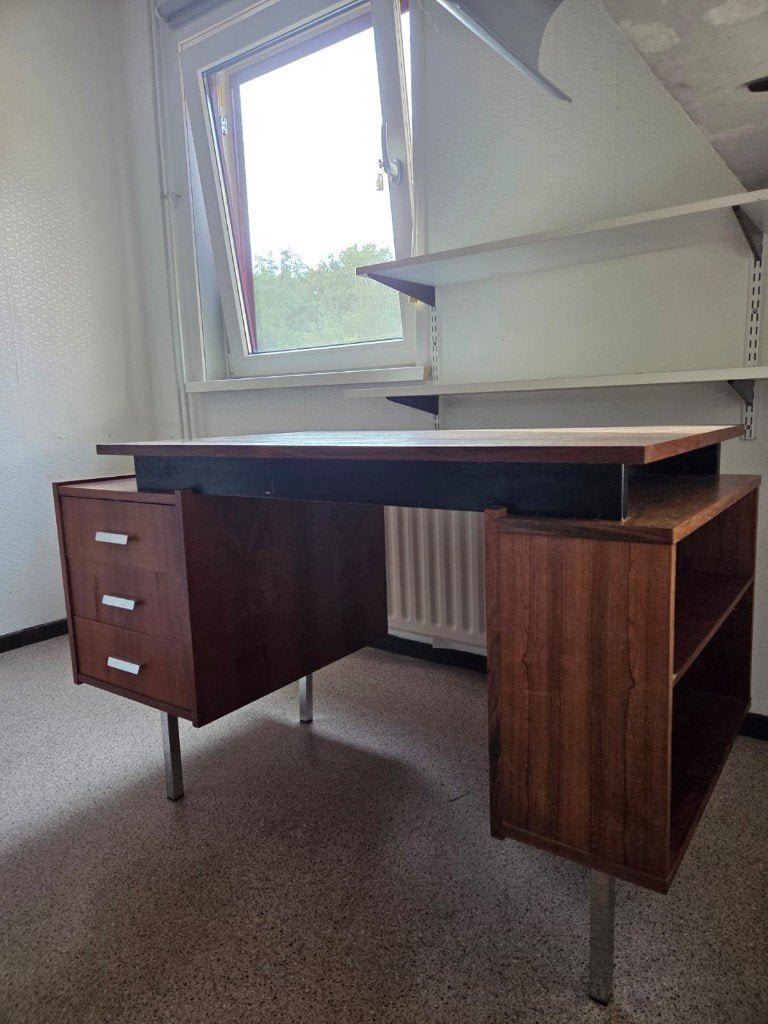 Vintage bureau met zwevend blad, Ophalen, Overige typen, Gebruikt, Hout