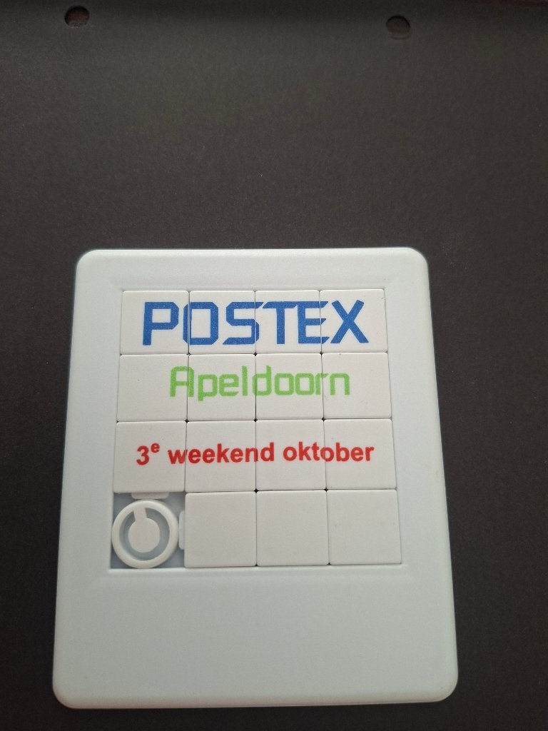 schuifpuzzel postex, Verzenden, Minder dan 500 stukjes, Gebruikt, Overige typen