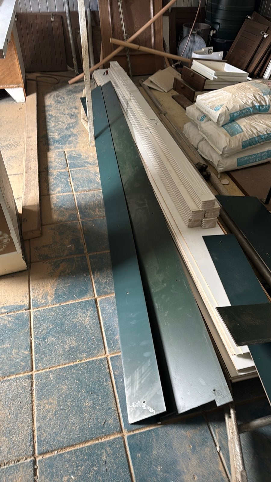 Groene planken - 4  x3 meter trespa kiraliet met schroeven, Gebruikt, 25 tot 50 mm, Ophalen of Verzenden, Plank