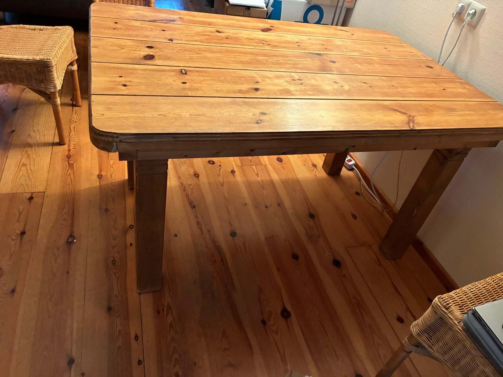 Grenen eettafel, Huis en Inrichting, Tafels | Eettafels, Ophalen, Gebruikt, 100 tot 150 cm, 50 tot 100 cm