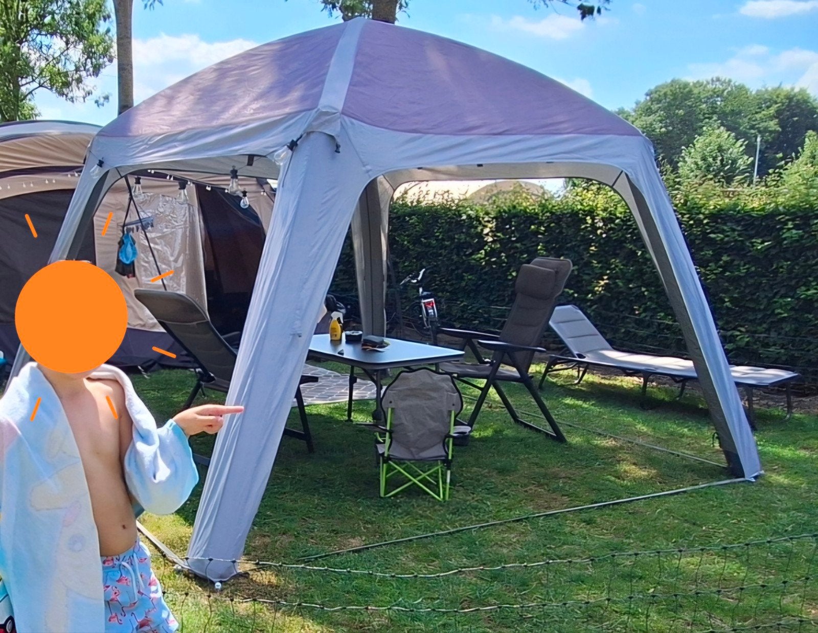 Bardani quick air shelter 350 opblaasbare partytent, Verzenden