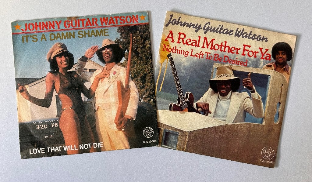 7#Lot 2xJOHNNY GUITAR WATSON (EX/EX), Ophalen of Verzenden, Zo goed als nieuw, 7 inch, R&B en Soul