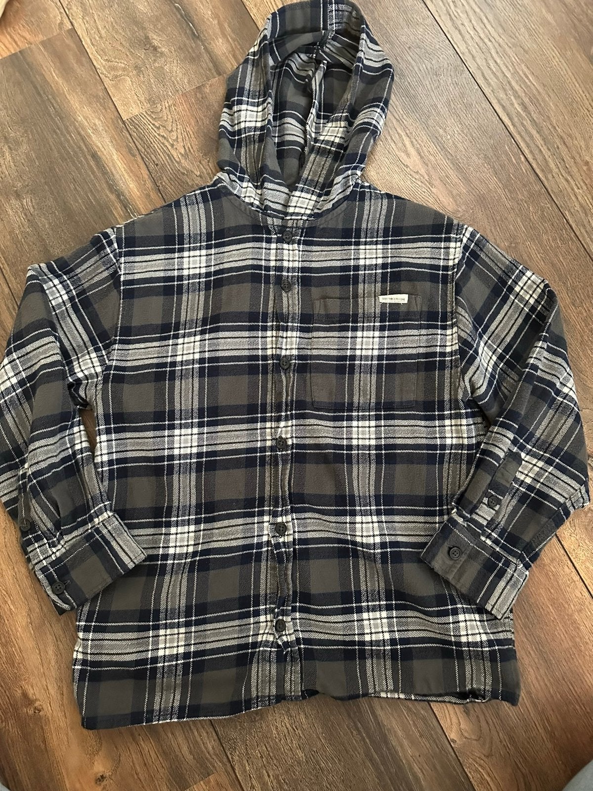 Zara grijs-zwart jongens geblokt overhemd maat 128., Kinderen en Baby's, Ophalen of Verzenden, Zo goed als nieuw, Jongen, Overhemd of Blouse
