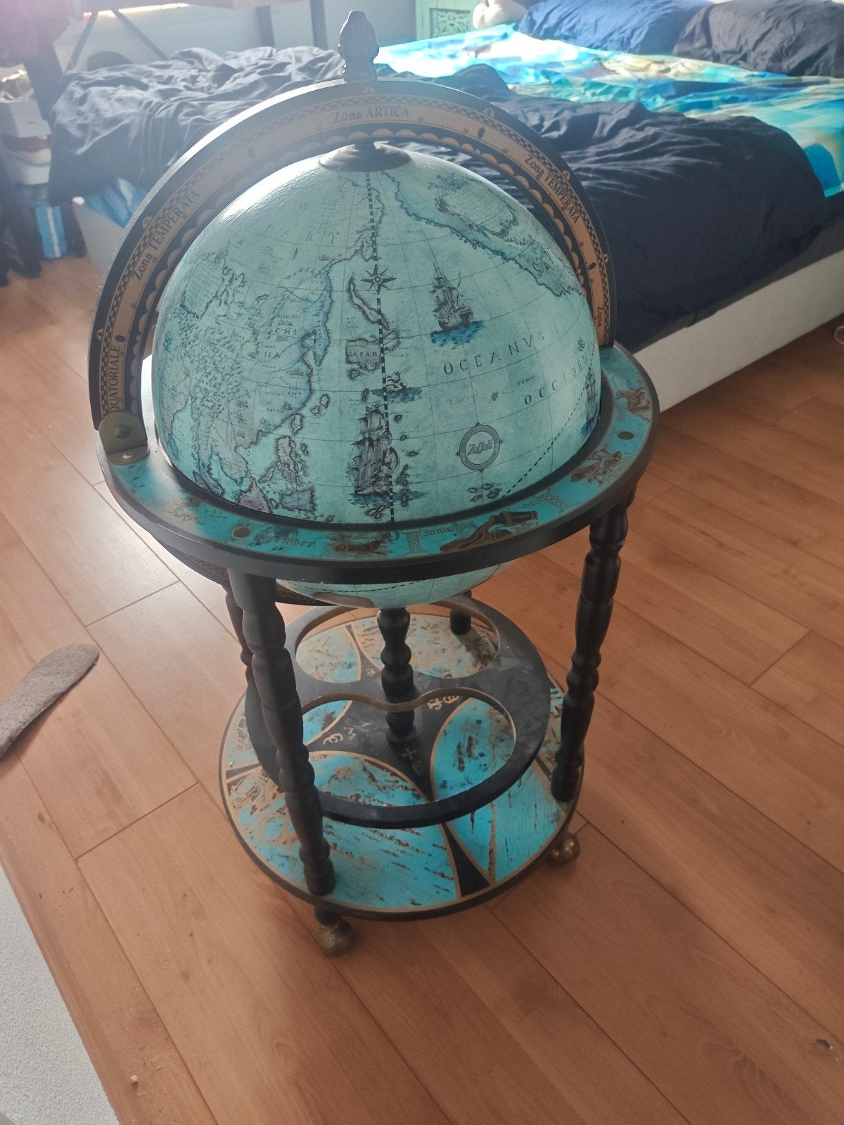 Antieke wereldbol bar - Zoffoli Made in Italy, Antiek en Kunst, Ophalen