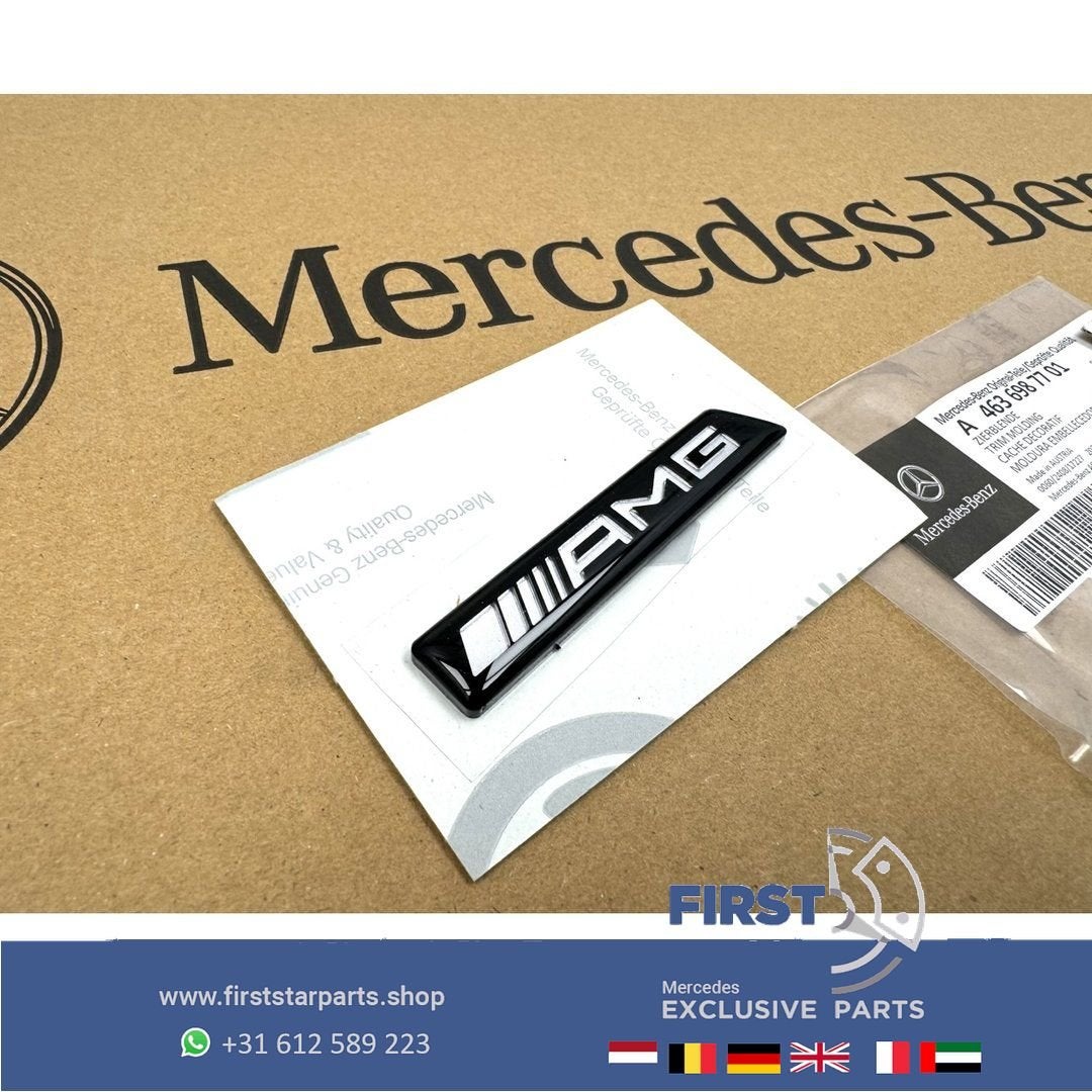 A4636987701 W463 G63 LOGO SET ZIJSCHERMEN LINKS+RECHTS G KLA, Gebruikt, -, Ophalen of Verzenden, -