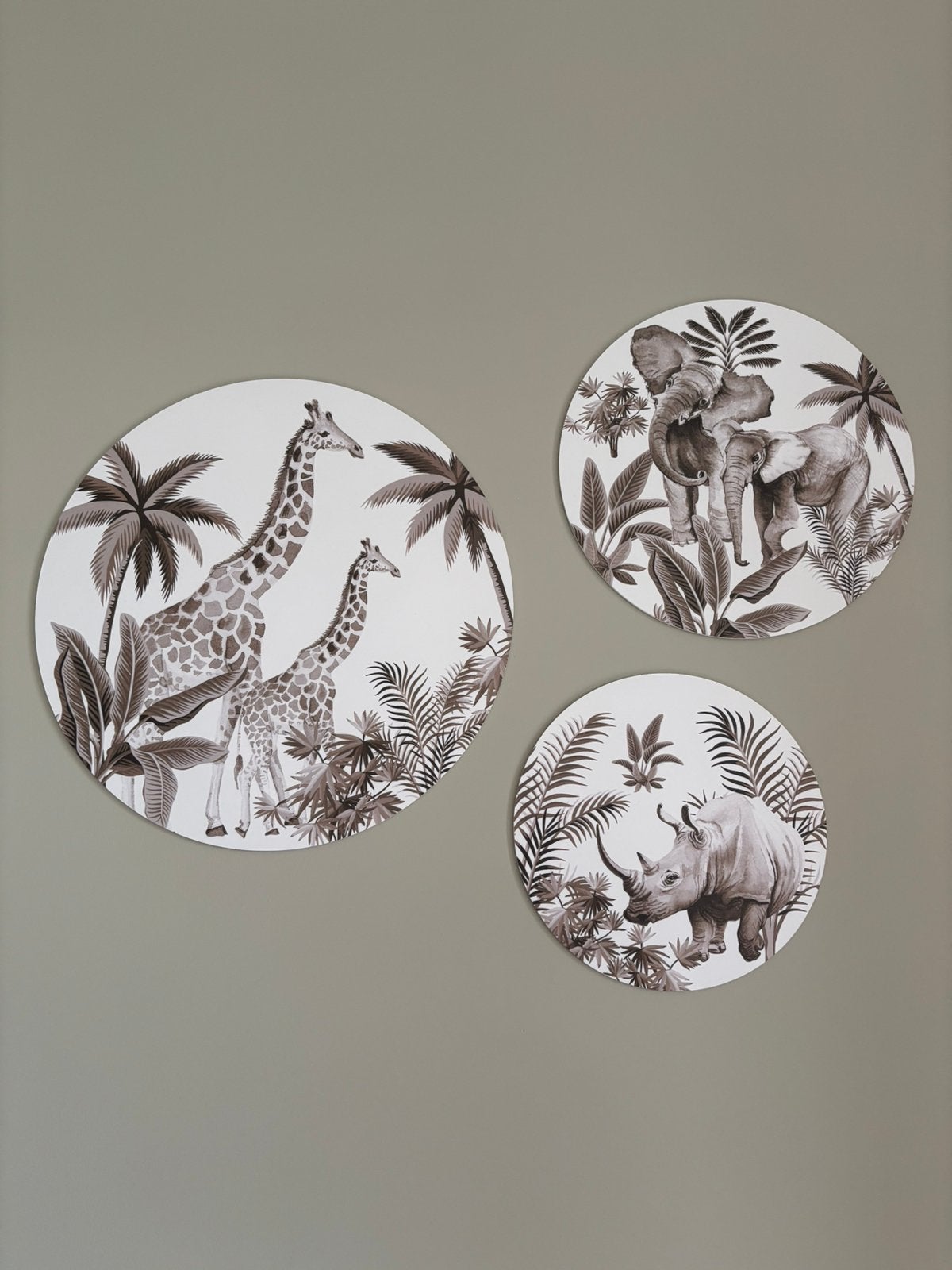 Kleine Binky wandcirkels jungle, Beige, Ophalen of Verzenden, Zo goed als nieuw, Wanddecoratie