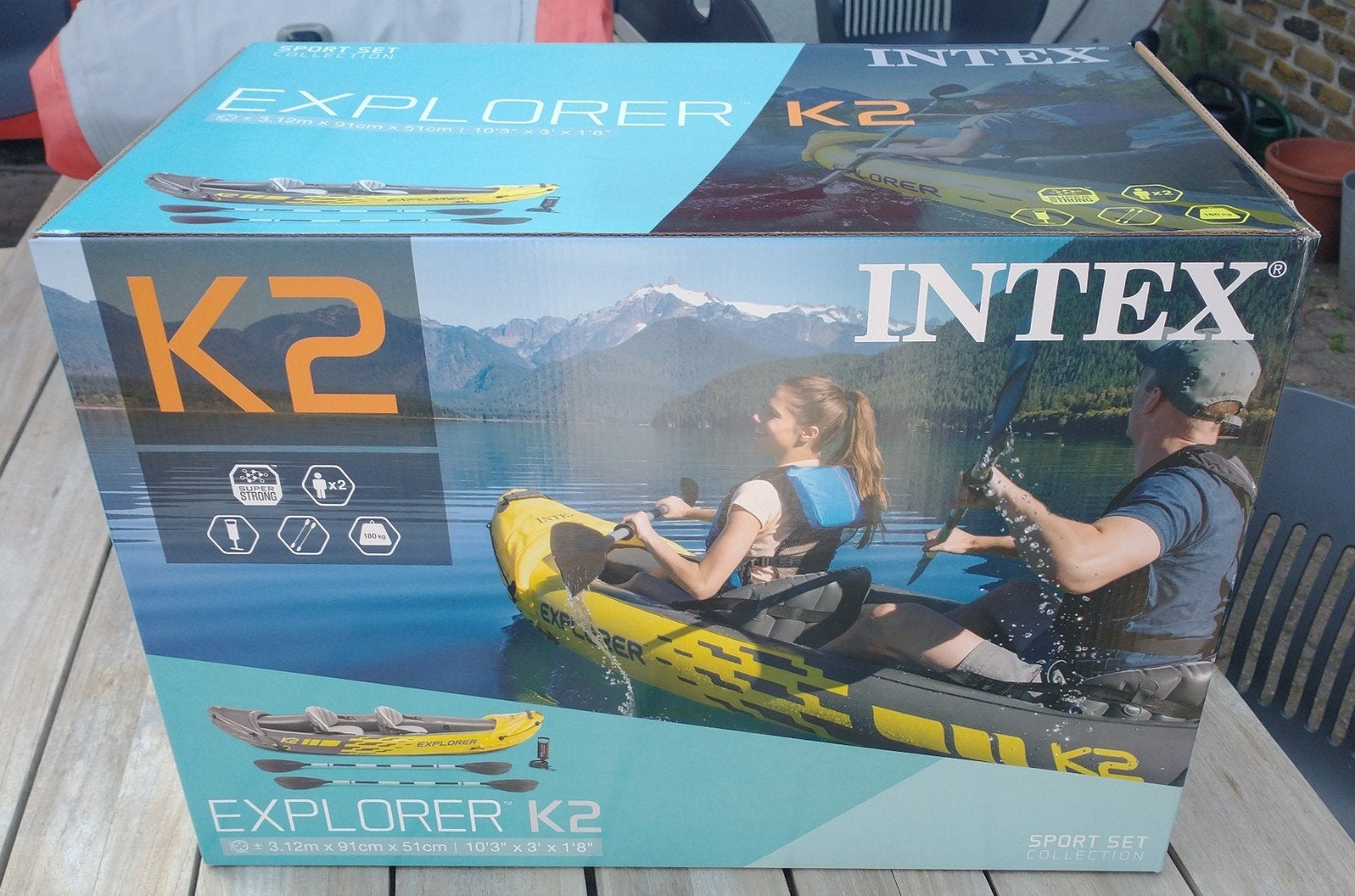 Intex K2 Opblaasbare kano, Ophalen, Opblaasbaar, Overige typen, Twee personen