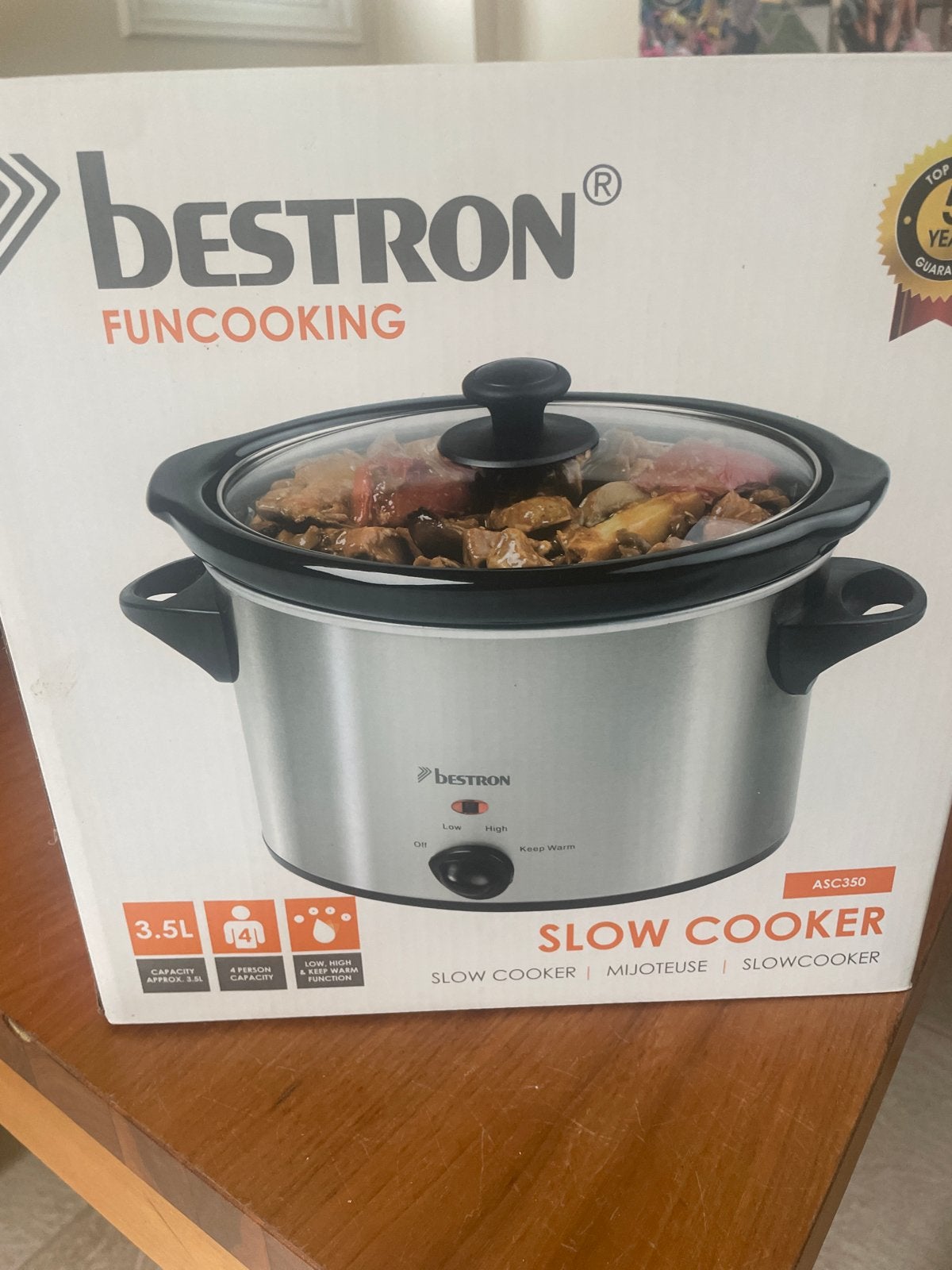 Bestron Slowcooker ASC350 - Nieuw in doos, Ophalen of Verzenden, Nieuw