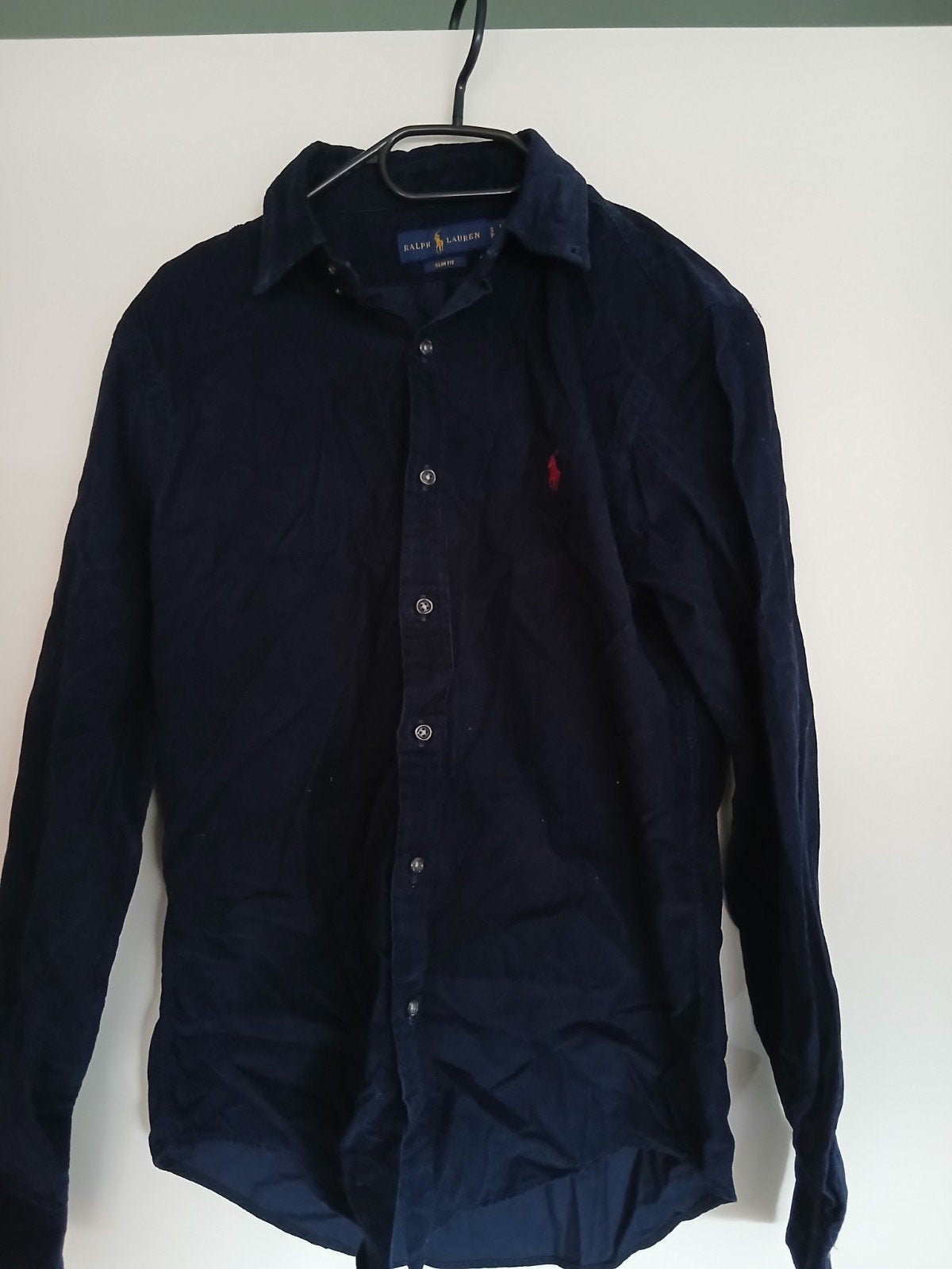 Ralph Lauren Slim Fit overhemd - Donkerblauw maat S, Kleding | Heren, Overhemden, Blauw, Halswijdte 38 (S) of kleiner, Ralph Lauren