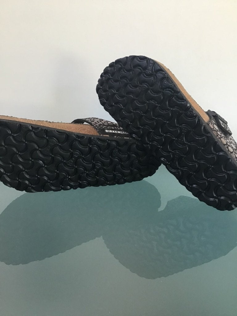 Birkenstock Gizeh 39 | zwarte slippers | Gratis verzenden, Kleding | Dames, Schoenen, Slippers, Verzenden, Zwart, Zo goed als nieuw