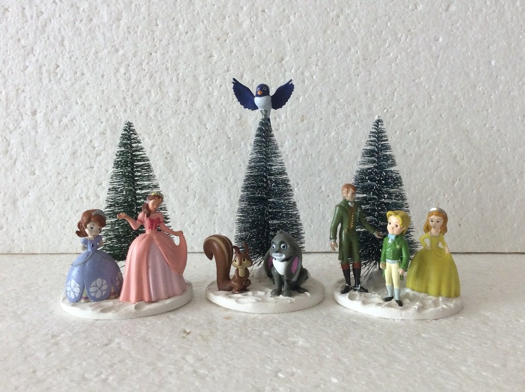 Disney princess Sofia - 3x beeldjes - kerstdorp, Verzamelen, Disney, Ophalen of Verzenden, Overige figuren, Zo goed als nieuw